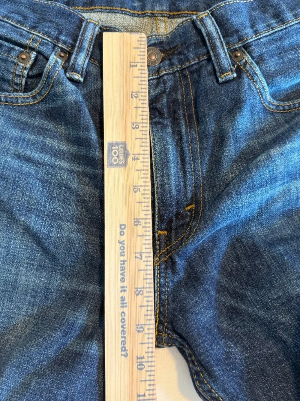 Levis 514 Straight Leg Distressed Denim Blue Jeans 30 32